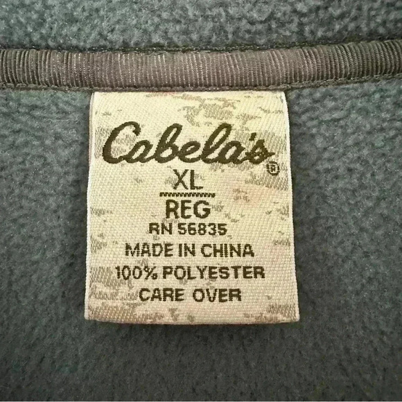 Cabela’s Vest Women’s Size XL Full Zip Fleece Zippered Pockets Green - Picture 5 of 14